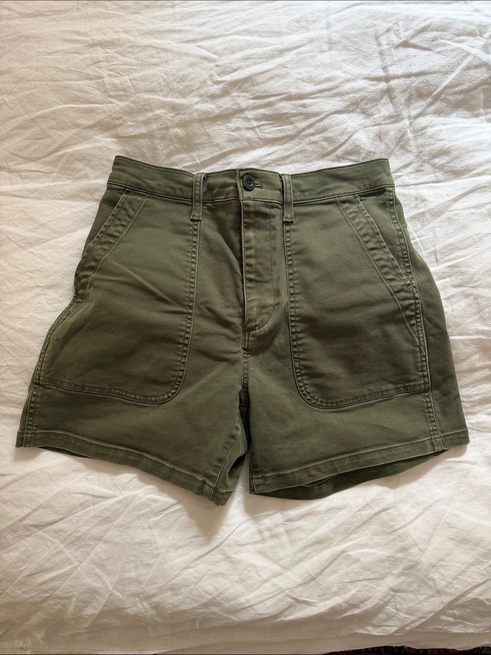 Madewell High-Rise Olive Green Utility Women’s Shorts Size 27